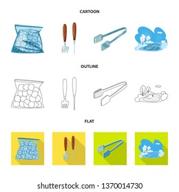 Isolated object of texture  and frozen  sign. Set of texture  and transparent  stock vector illustration.