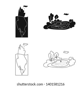 Isolated object of texture  and frozen  sign. Collection of texture  and transparent  vector icon for stock.