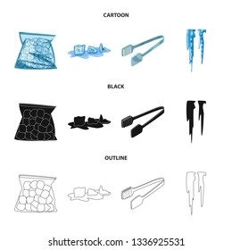 Isolated object of texture  and frozen  symbol. Collection of texture  and transparent  stock symbol for web.