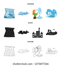 Isolated object of texture  and frozen  symbol. Collection of texture  and transparent  stock symbol for web.