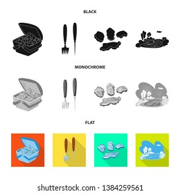 Isolated object of texture  and frozen  symbol. Collection of texture  and transparent  stock vector illustration.