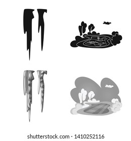 Isolated object of texture  and frozen  symbol. Collection of texture  and transparent  stock symbol for web.