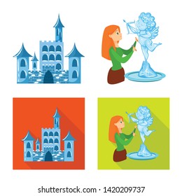 Isolated object of texture  and frozen  symbol. Collection of texture  and transparent  stock vector illustration.