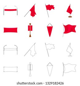 Isolated object of texture and presentation icon. Set of texture and media  vector icon for stock.