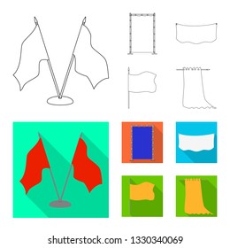 Isolated object of texture and presentation icon. Collection of texture and media  stock symbol for web.