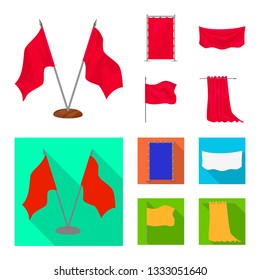 Isolated object of texture and presentation icon. Set of texture and media  stock vector illustration.