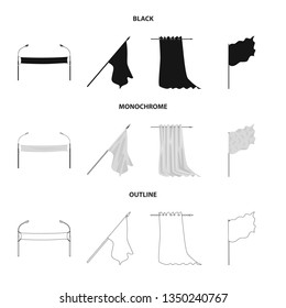 Isolated object of texture and presentation icon. Collection of texture and media  stock vector illustration.