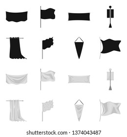 Isolated object of texture and presentation icon. Collection of texture and media  stock vector illustration.