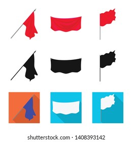 Isolated object of texture and presentation icon. Set of texture and media  stock symbol for web.