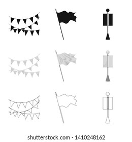 Isolated object of texture and presentation icon. Collection of texture and media  stock vector illustration.