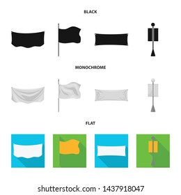 Isolated object of texture and presentation icon. Collection of texture and media stock symbol for web.