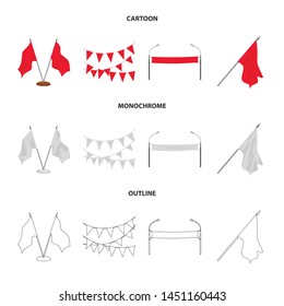 Isolated object of texture and presentation icon. Set of texture and media vector icon for stock.