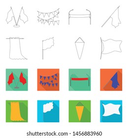 Isolated object of texture and presentation icon. Set of texture and media vector icon for stock.