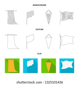 Isolated object of texture and presentation logo. Set of texture and media  vector icon for stock.