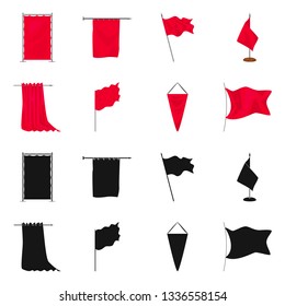 Isolated object of texture and presentation logo. Collection of texture and media  stock vector illustration.