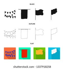 Isolated object of texture and presentation logo. Collection of texture and media  stock symbol for web.