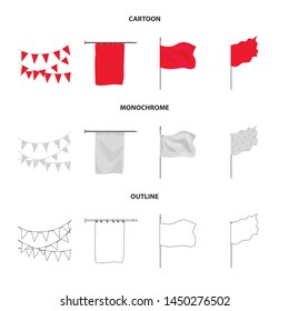 Isolated object of texture and presentation logo. Set of texture and media stock symbol for web.