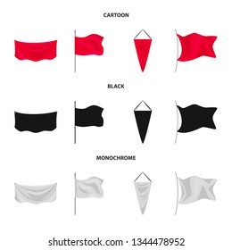Isolated object of texture and presentation sign. Set of texture and media  vector icon for stock.