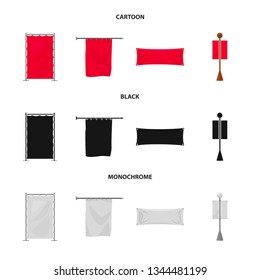 Isolated object of texture and presentation sign. Collection of texture and media  stock vector illustration.