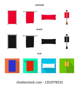 Isolated object of texture and presentation sign. Set of texture and media  stock symbol for web.