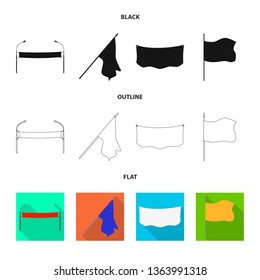 Isolated object of texture and presentation sign. Set of texture and media  stock symbol for web.