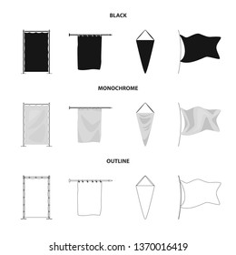 Isolated object of texture and presentation sign. Collection of texture and media  stock vector illustration.