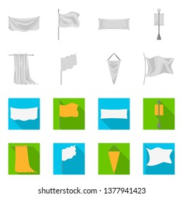 Isolated object of texture and presentation sign. Set of texture and media  vector icon for stock.