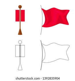 Isolated object of texture and presentation sign. Collection of texture and media  vector icon for stock.