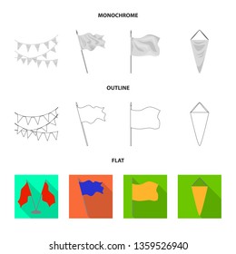 Isolated object of texture and presentation symbol. Collection of texture and media  vector icon for stock.