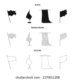 Isolated object of texture and presentation symbol. Set of texture and media  vector icon for stock.