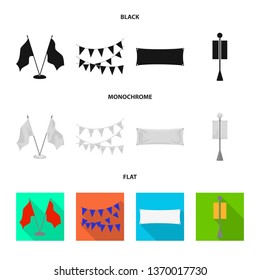 Isolated object of texture and presentation symbol. Set of texture and media  vector icon for stock.