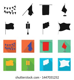 Isolated object of texture and presentation symbol. Collection of texture and media vector icon for stock.