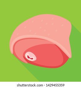 Isolated object of thigh and chicken icon. Set of thigh and fried vector icon for stock.