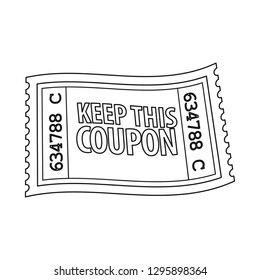 Isolated object of ticket and admission icon. Set of ticket and event vector icon for stock.
