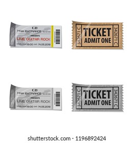 Isolated object of ticket and admission logo. Collection of ticket and event vector icon for stock.