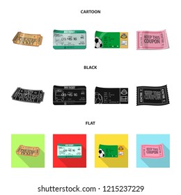 Isolated object of ticket and admission sign. Collection of ticket and event vector icon for stock.
