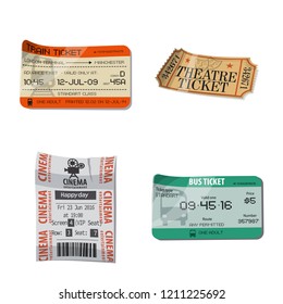 Isolated object of ticket and admission symbol. Collection of ticket and event vector icon for stock.