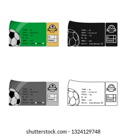 Isolated object of ticket and admission symbol. Set of ticket and event stock symbol for web.