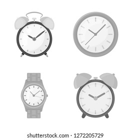 Isolated object of time and hour logo. Set of time and business  stock vector illustration.