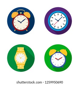 Isolated object of time and hour sign. Set of time and business  vector icon for stock.