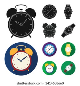 Isolated object of time and hour sign. Collection of time and business  vector icon for stock.