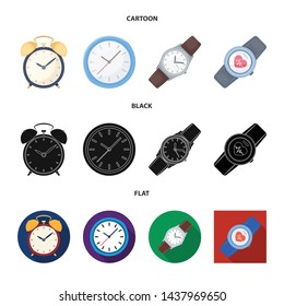 Isolated object of time and hour symbol. Set of time and business vector icon for stock.