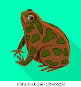 Isolated object of toad and biology logo. Set of toad and tropical stock vector illustration.