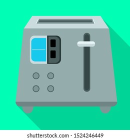 Isolated object of toaster and instrument icon. Web element of toaster and kitchen stock symbol for web.
