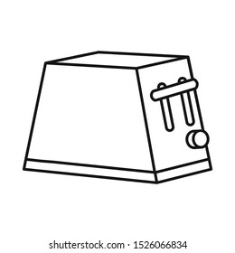 Isolated object of toaster and instrument icon. Graphic of toaster and electrical stock symbol for web.