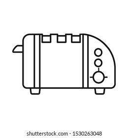 Isolated object of toaster and instrument logo. Web element of toaster and electrical stock vector illustration.