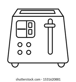 Isolated object of toaster and instrument symbol. Web element of toaster and kitchen stock symbol for web.