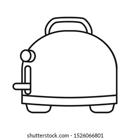 Isolated object of toaster and toast symbol. Web element of toaster and menu stock vector illustration.