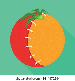 Isolated object of tomato and gmo sign. Set of tomato and fruit stock symbol for web.