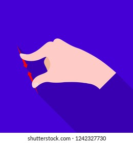 Isolated object of touchscreen and hand logo. Set of touchscreen and touch stock vector illustration.